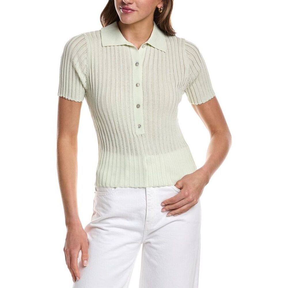 525 America Womens  Maya Semi Sheer Top, Green
